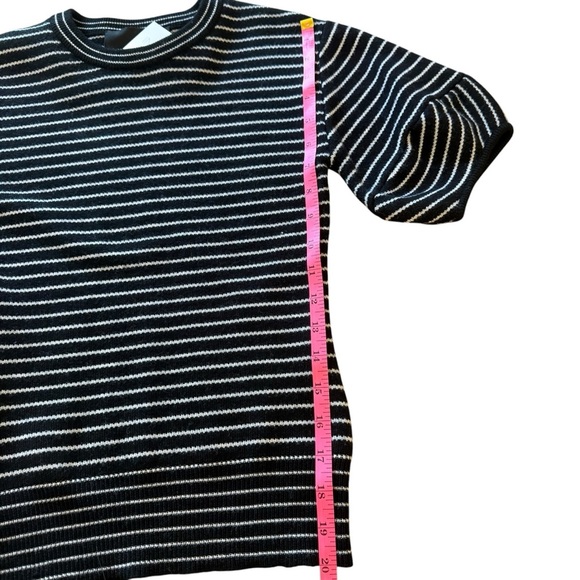 NICHOLAS Navy and White Striped Short Sleeve Tee - Picture 5 of 9